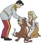 Disney Cinderella Prince Charming Dancing With Jaq And Gus Royal Ball - Filled Embroidery Design - 1634