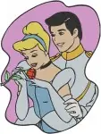 Disney Cinderella Prince Charming Close Up Portraits Dining Table Romantic Bundle - Filled Embroidery Design - 1646