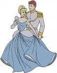 Disney Cinderella Prince Charming Close Up Portraits Dining Table Romantic Bundle - Filled Embroidery Design - 1647