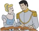 Disney Cinderella Prince Charming Close Up Portraits Dining Table Romantic Bundle - Filled Embroidery Design - 1649