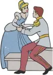 Disney Cinderella Prince Charming Dancing He Portrait Romantic Love Story Designs - Filled Embroidery Design - 1667