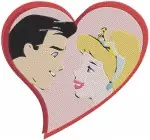 Disney Cinderella Prince Charming Dancing He Portrait Romantic Love Story Designs - Filled Embroidery Design - 1668