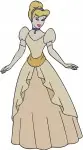 Disney Cinderella In Blue Ballgown Gold Gown Peasant Dress Various Outfits Collection - Filled Embroidery Design - 1681