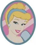 Cinderella Pink Dress Dancing Portraits Blue Ballgown Rags Scrubbing - Filled Embroidery Design - 1697