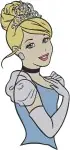 Cinderella Blue Ballgown Various Portraits And Upper Body Elegant Shots - Filled Embroidery Design - 1725