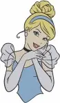 Cinderella Blue Ballgown Various Portraits And Upper Body Elegant Shots - Filled Embroidery Design - 1726