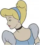 Cinderella Blue Ballgown Collection Of Graceful Portraits And Bust Views - Filled Embroidery Design - 1728