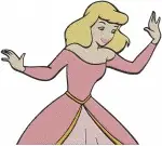 Cinderella Blue Ballgown Portraits And Torn Pink Dress Distressed Poses - Filled Embroidery Design - 1738