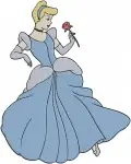 Cinderella Blue Ballgown Green Dress And Red Dress With Basket Collection - Filled Embroidery Design - 1763