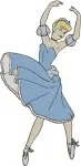 Disney Cinderella Blue Ballgown Dynamic Twirling Graceful Dance Moves Princess Set - Filled Embroidery Design - 1822
