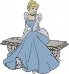 Disney Cinderella Blue Ballgown Princess With Horse Various Elegant Stances Collection - Filled Embroidery Design - 1826