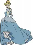 Disney Cinderella Pumpkin Carriage Blue Ballgown Princess Ready For Ball Designs - Filled Embroidery Design - 1836