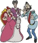 Disney Cinderella Family Wedding Prince Stepsisters Frogs Gus Mice Evil Stepmother - Filled Embroidery Design - 1857