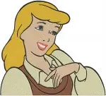 Disney Cinderella Peasant Dress Wedding Gown Mice Helping Making Dress Magic - Filled Embroidery Design - 1866