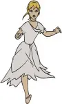 Disney Cinderella Peasant Dress Wedding Gown Mice Helping Making Dress Magic - Filled Embroidery Design - 1869