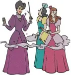 Disney Cinderella Wedding Day Stepsisters Lady Tremaine Mice Friends Group Bundle - Filled Embroidery Design - 1871