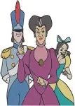 Disney Cinderella Prince Evil Stepmother Stepsisters Horses Royal Conflict Set - Filled Embroidery Design - 1873