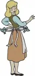 Disney Cinderella Peasant Pink Dress Singing With Birds Joyful Moments Designs - Filled Embroidery Design - 1892
