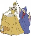 Disney Cinderella Fairy Godmother Magic Wand Poses Helping Cinderella Enchantment Bundle - Filled Embroidery Design - 1923