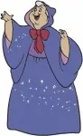 Disney Cinderella Fairy Godmother Casting Spells Magic Effects Bibbidi Bobbidi Boo Set - Filled Embroidery Design - 1928