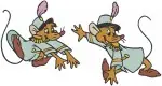 Cinderella Mice Jaq Gus Suzy Perla Various Poses Perla In Pink Dress - Filled Embroidery Design - 1961
