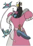 Cinderella Mice Jaq Gus Suzy Perla Various Poses Perla In Pink Dress - Filled Embroidery Design - 1964