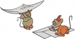 Cinderella Mice Jaq Gus Suzy Perla Paper Airplane And Dancing Poses - Filled Embroidery Design - 1969