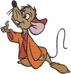 Cinderella Mice Jaq And Gus In Red Coats Various Expressive Character Poses - Filled Embroidery Design - 2011