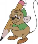 Cinderella Mice Suzy Perla Pink Dress Jaq Pencil Gus Flowers Character - Filled Embroidery Design - 2018