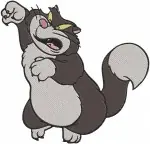 Cinderella Lucifer Cat Various Poses And With Tremaine Family Caricature - Filled Embroidery Design - 2036