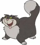 Cinderella Lucifer Cat Various Poses And With Tremaine Family Caricature - Filled Embroidery Design - 2037