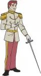 Cinderella Prince Charming Various Royal Poses With Sword And Kneeling - Filled Embroidery Design - 2048