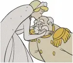 Disney Cinderella Grand Duke With Glass Slipper King Various Royal Poses Bundle - Filled Embroidery Design - 2060