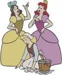 Disney Cinderella Stepsisters Anastasia Drizella With Cinderella Peasant Dress Collection - Filled Embroidery Design - 2066