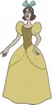 Disney Cinderella Stepsisters Anastasia Drizella Pink Yellow Gowns Elegant Poses Designs - Filled Embroidery Design - 2080