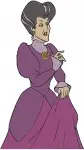 Disney Cinderella Lady Tremaine Evil Stepmother Various Stern Poses Purple Dress - Filled Embroidery Design - 2082