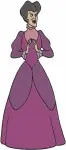Disney Cinderella Lady Tremaine Evil Stepmother Various Stern Poses Purple Dress - Filled Embroidery Design - 2083