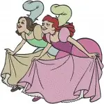 Disney Cinderella Stepsisters Anastasia Drizella Lady Tremaine Evil Trio Poses Collection - Filled Embroidery Design - 2094