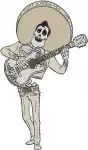 Disney Pixar Coco Dante Xolo Dog Hector Rivera Skeleton Land Of The Dead Designs - Filled Embroidery Design - 2105