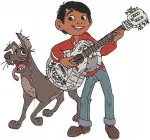 Disney Pixar Coco Abuelita Miguel Dante Mama Imelda Family Musical Journey Collection - Filled Embroidery Design - 2120