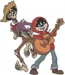 Disney Pixar Coco Abuelita Miguel Dante Mama Imelda Family Musical Journey Collection - Filled Embroidery Design - 2121