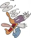 Darkwing Duck Gosling Bonked Darkwing Floating Disguise Action Hero Duck - Filled Embroidery Design - 2148