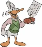 Darkwing Duck Launchpad Mcquack Crashing Brick Wall Baseball Bonk Action - Filled Embroidery Design - 2154