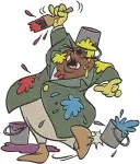 Darkwing Duck Negaduck Evil Doppelganger With Gizmoduck Launchpad Villain Designs - Filled Embroidery Design - 2157