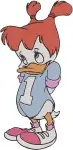 Ducktales Webby Vanderquack Action Poses Swinging Bat Adventurous Duckling Set - Filled Embroidery Design - 2171