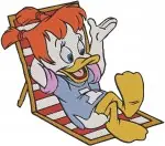 Ducktales Webby Vanderquack Running Pointing Relaxing Scrooge Reading Collection - Filled Embroidery Design - 2173