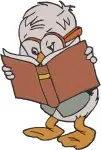 Ducktales Webby Vanderquack Running Pointing Relaxing Scrooge Reading Collection - Filled Embroidery Design - 2175