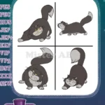 Cinderella Lucifer The Cat Playing With Bowl And Yarn Various Cat Poses - Filled Embroidery Design - Instant Download