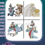 Disney Cinderella Grand Duke With Glass Slipper King Various Royal Poses Bundle - Filled Embroidery Design - Instant Download