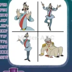 Disney Cinderella Grand Duke Presenting King Sitting On Throne Royal Court Set - Filled Embroidery Design - Instant Download